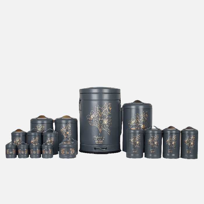 سرویس آشپزخانه 17 پارچه نیوهوم مدل لوتوس کد NH13-1304-GR