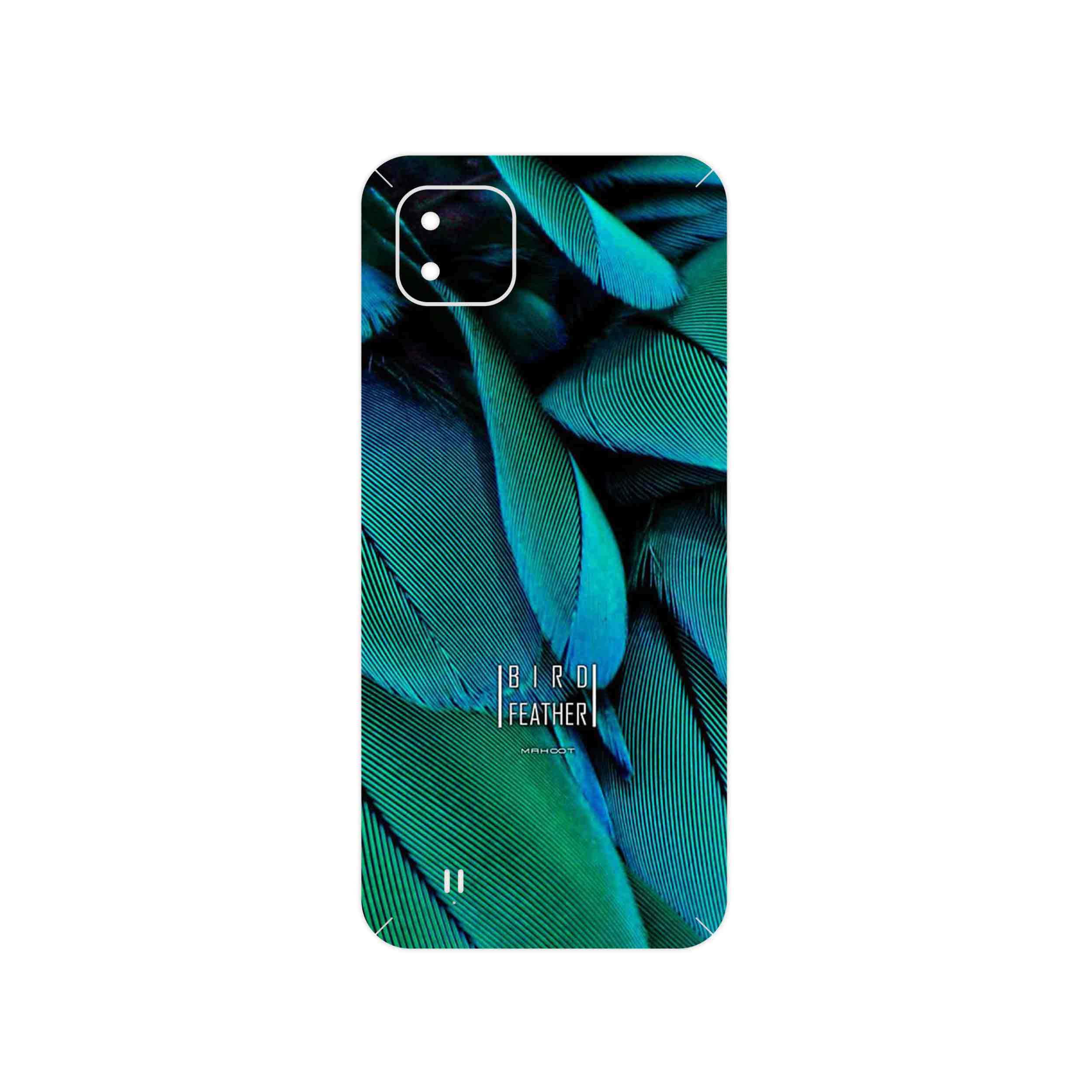 برچسب پوششی ماهوت مدل Green Feather مناسب برای گوشی موبایل ریلمی C11 2021