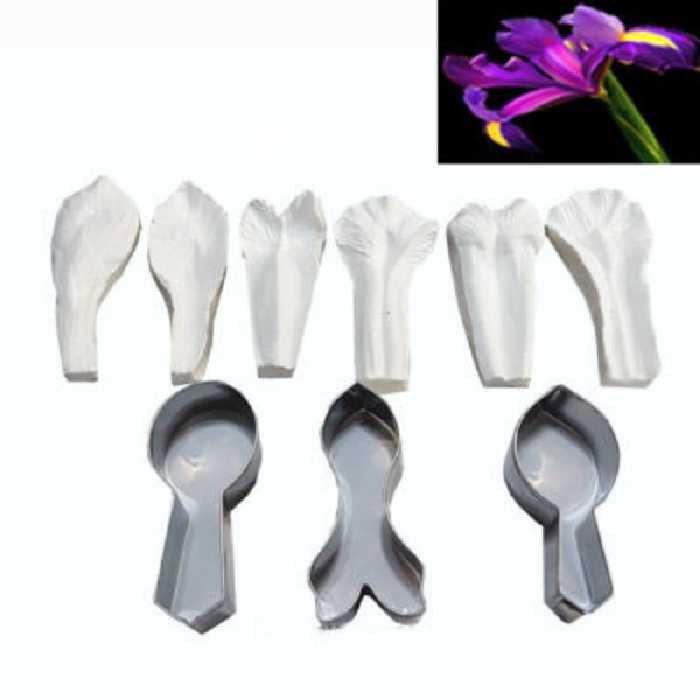 قالب فوندانت بهگز مدل گل زنبق مجموعه 9عددی