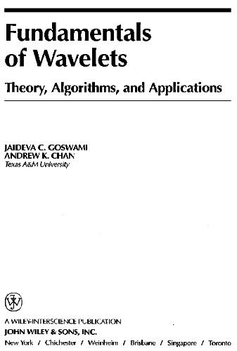 خرید و دانلود نسخه کامل کتاب Fundamentals of Wavelets Theory, Algorithms, and Applications