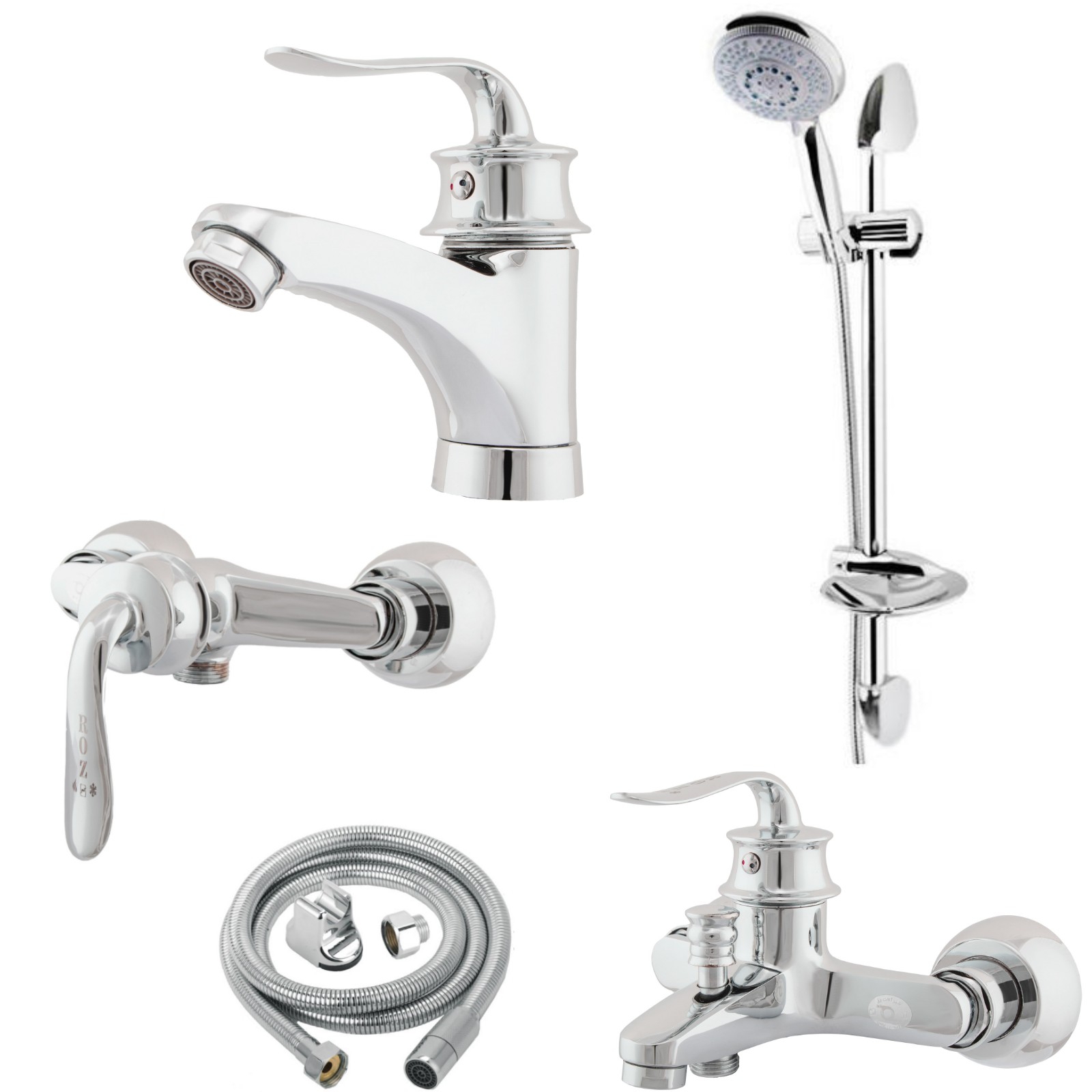 ست شیرآلات  شیرآلات رز مدل هلن لایت مجموعه 5 عددی