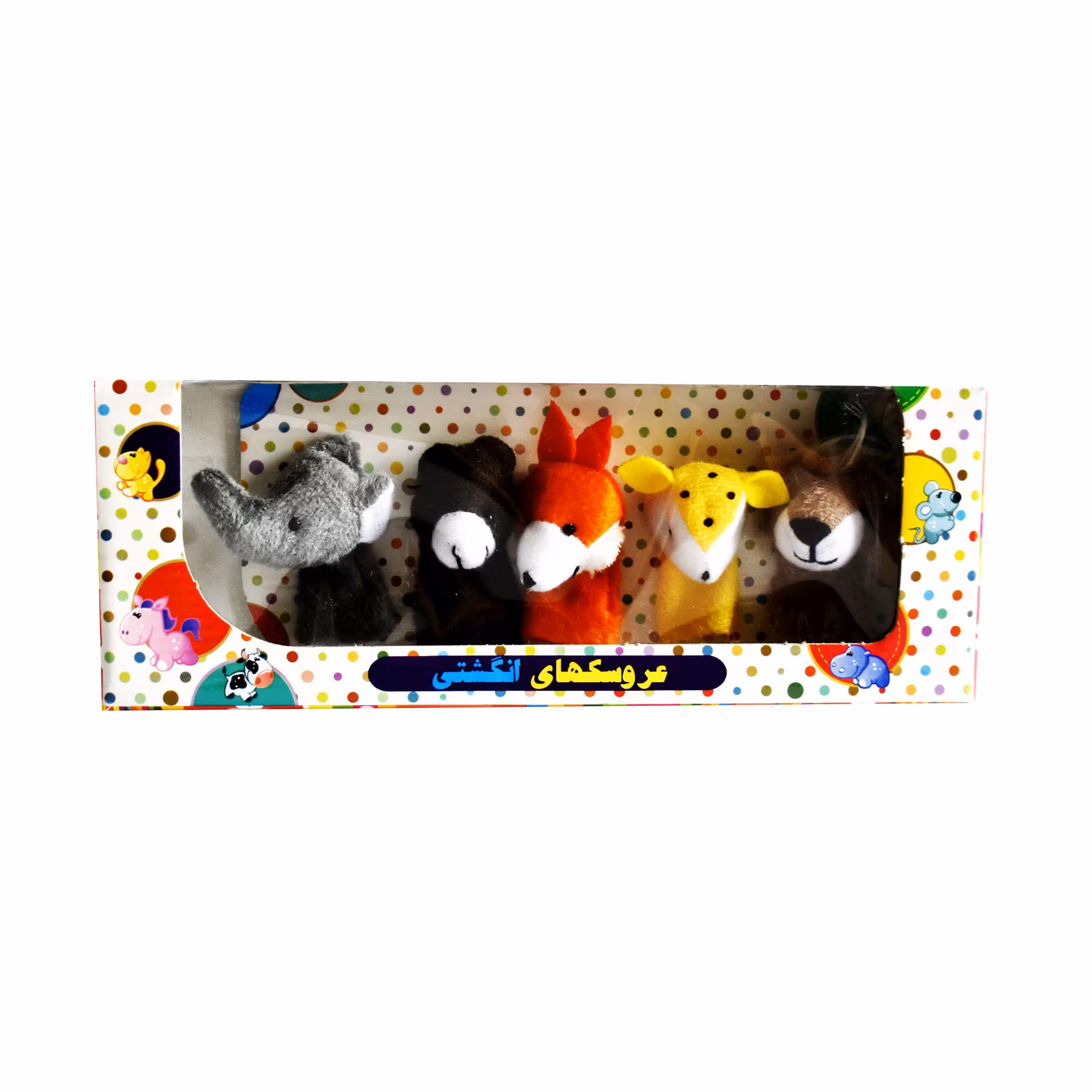 عروسک انگشتی طرح حیوانات جنگل مجموعه ۵ عددی
