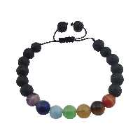 دستبند مدل سنگ طبیعی هفت چاکرا