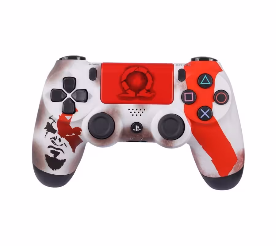 خرید و قیمت دسته بی سیم SONY PlayStation 4 DualShock 4 High Copy طرح God Of War