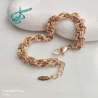 خرید دستبند زنجیری جدید مارک ژوپینگ رنگ ثابت آبکاری طلا ضدحساسیت کیفیت عالی کد 1216342 - ردگل