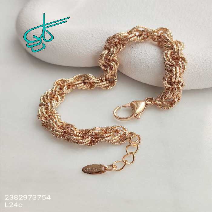 خرید دستبند زنجیری جدید مارک ژوپینگ رنگ ثابت آبکاری طلا ضدحساسیت کیفیت عالی کد 1216342 - ردگل