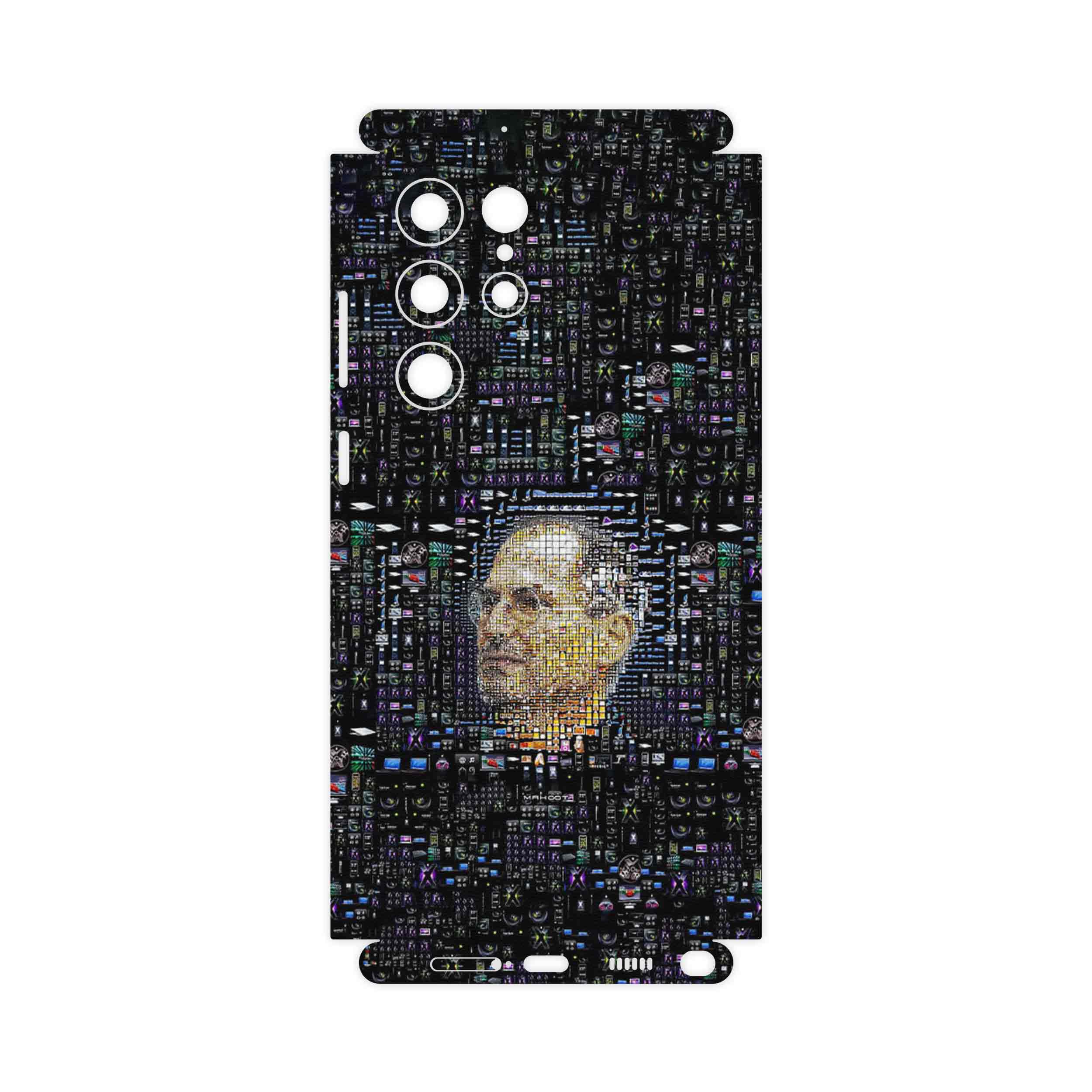 برچسب پوششی ماهوت مدل 2 Collage of Steve Jobs-FullSkin مناسب برای گوشی موبایل سامسونگ Galaxy S22 Ultra 5G