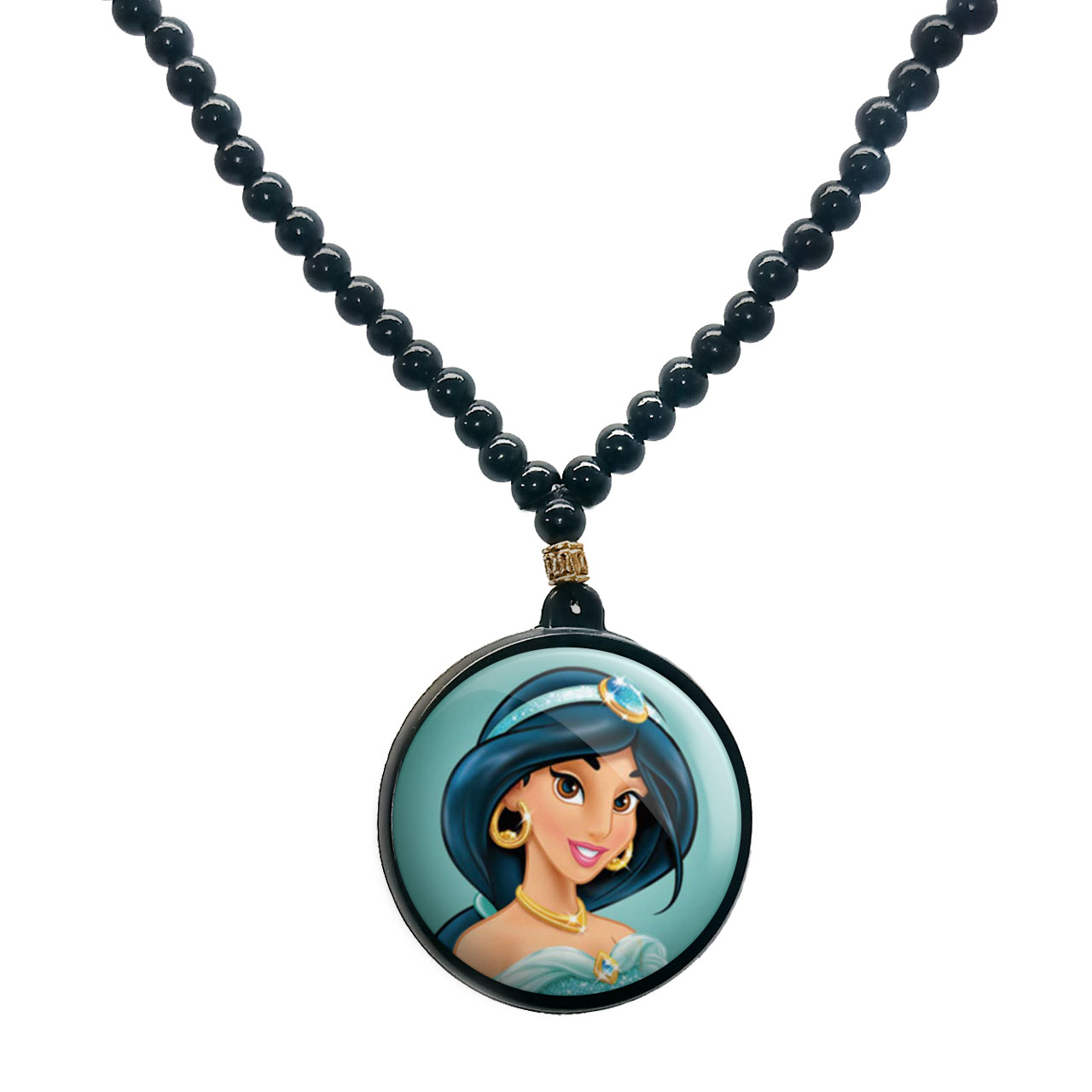 گردنبند پرمانه طرح پرنسس ها کد pmd.244 مدل دو طرفه