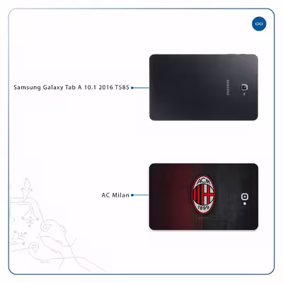 برچسب پوششی ماهوت مدل AC-Milan مناسب برای تبلت سامسونگ Galaxy Tab A 10.1 2016 T585