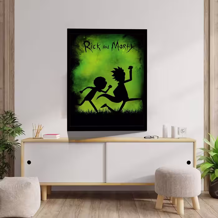 تابلو مدل Rick &amp; Morty کد F-1034