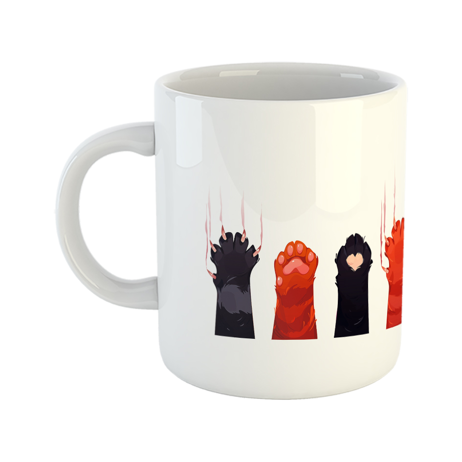 ماگ طرح پنجه های گربه 