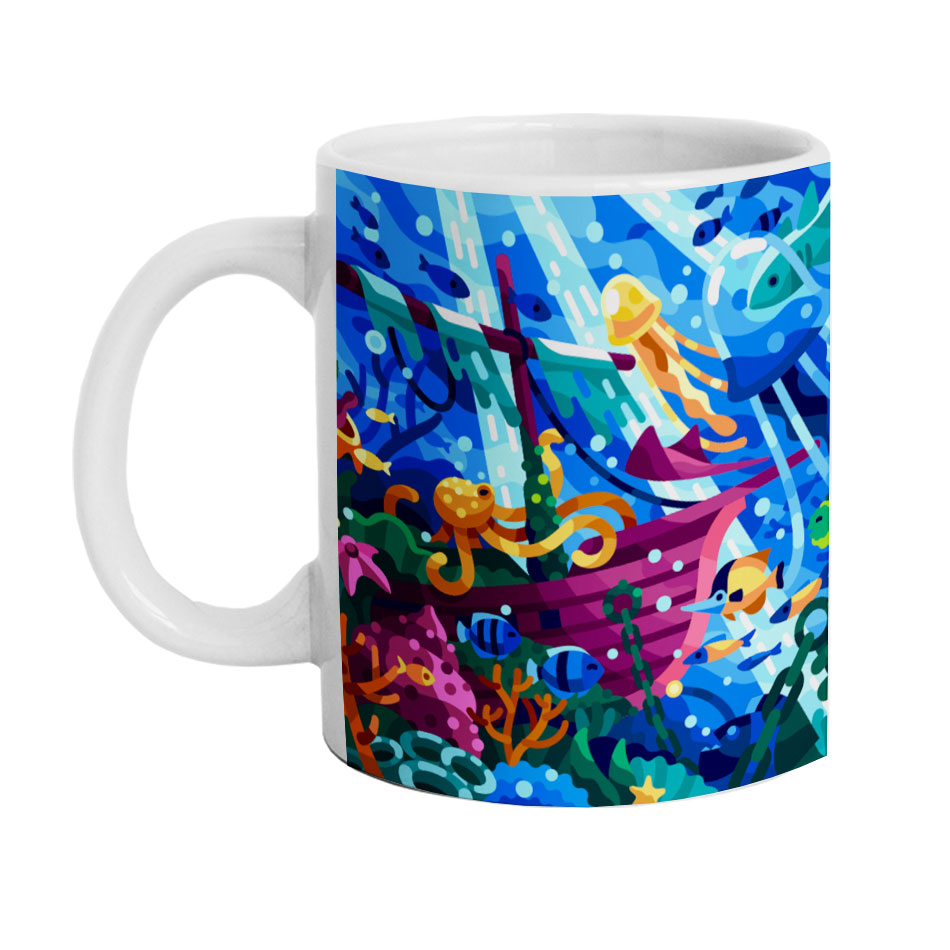 ماگ دارلی طرح ماهی دریا مدل M628