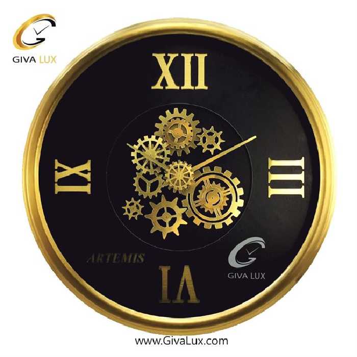 ساعت دیواری اورجینال آرتمیس آلیاژ فلزی طلایی| کد رفرنس 11320، مدل: 2021Gold