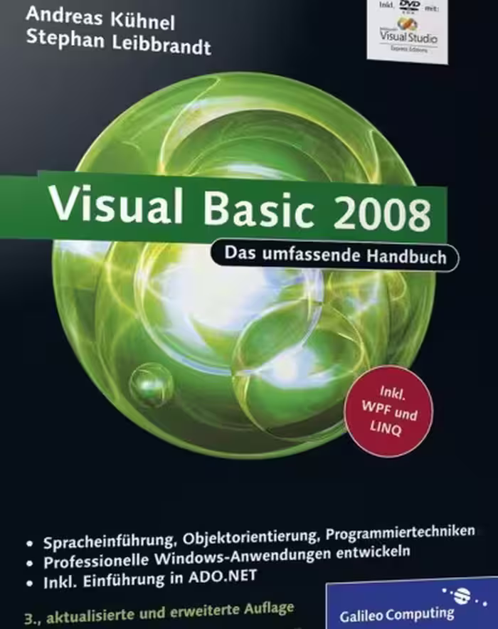 خرید و دانلود نسخه کامل کتاب Visual Basic 2008: Das umfassende Handbuch, 3. Auflage