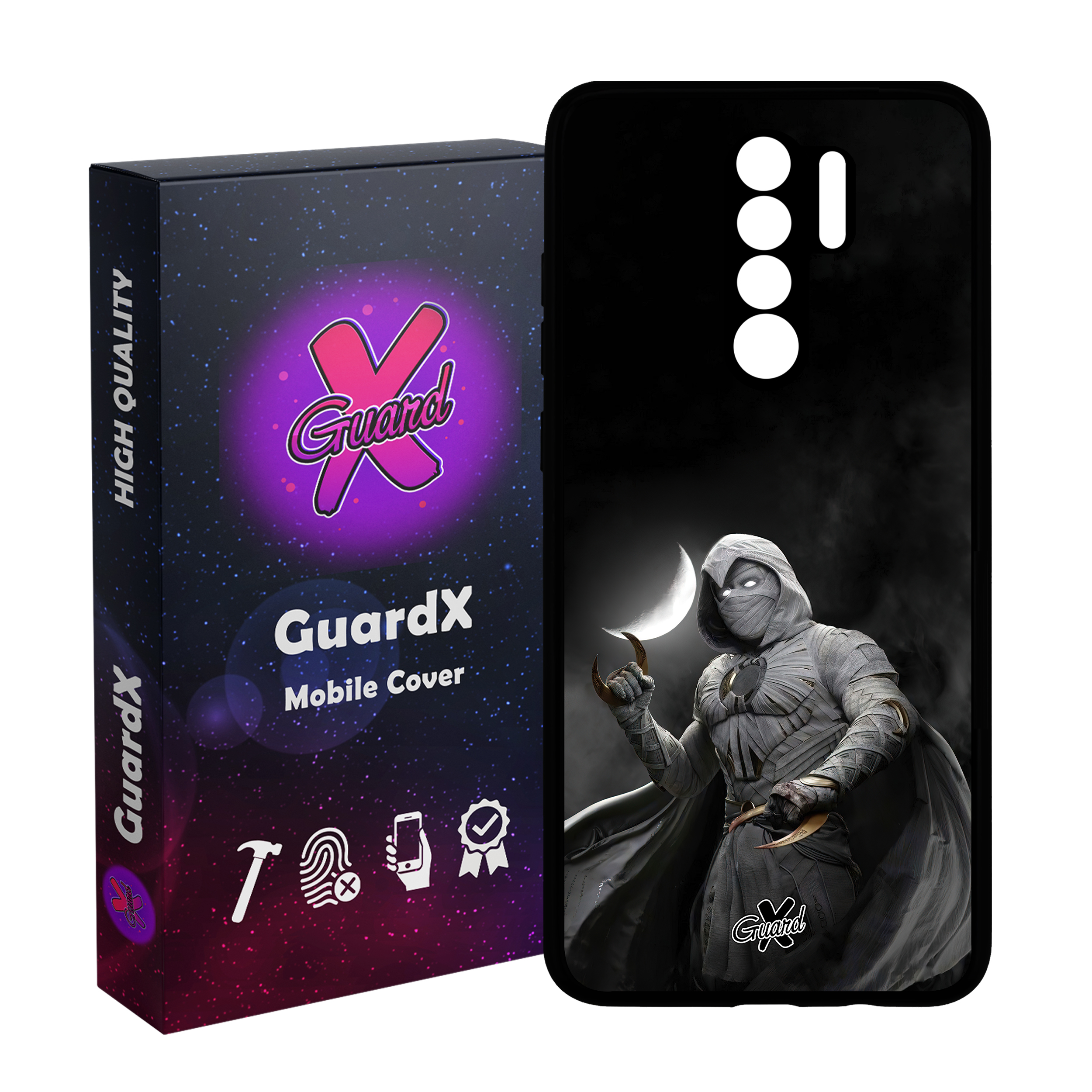 کاور گارد ایکس طرح Moon Knight مدل Glass10482 مناسب برای گوشی موبایل شیائومی Redmi 9/Redmi 9 Prime/Poco M2