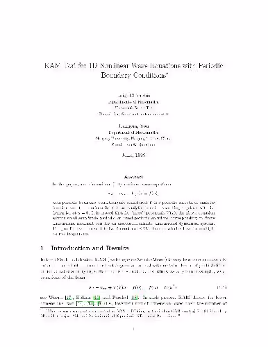 خرید و دانلود نسخه کامل کتاب KAM tori for 1D nonlinear wave equations with periodic boundary conditions