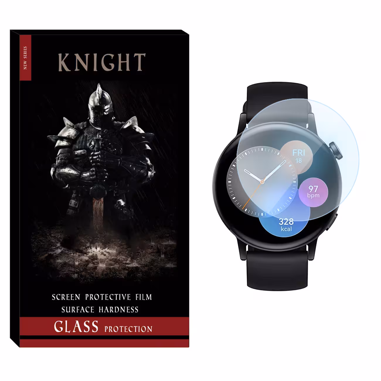 محافظ صفحه نمایش شیشه‌ای نایت مدل SH-KT مناسب برای ساعت هوشمند هوآوی Watch GT3 42mm