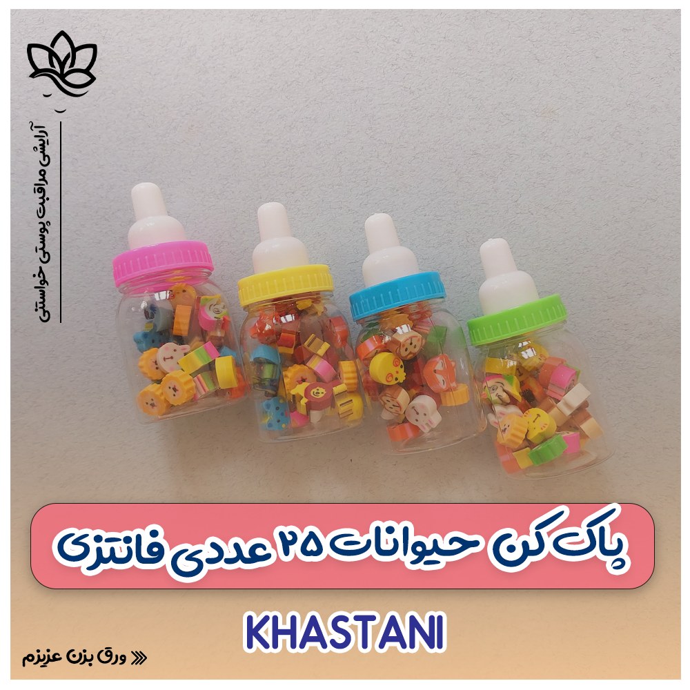 پاک کن  طرح حیوانات 25 عددی فانتزی