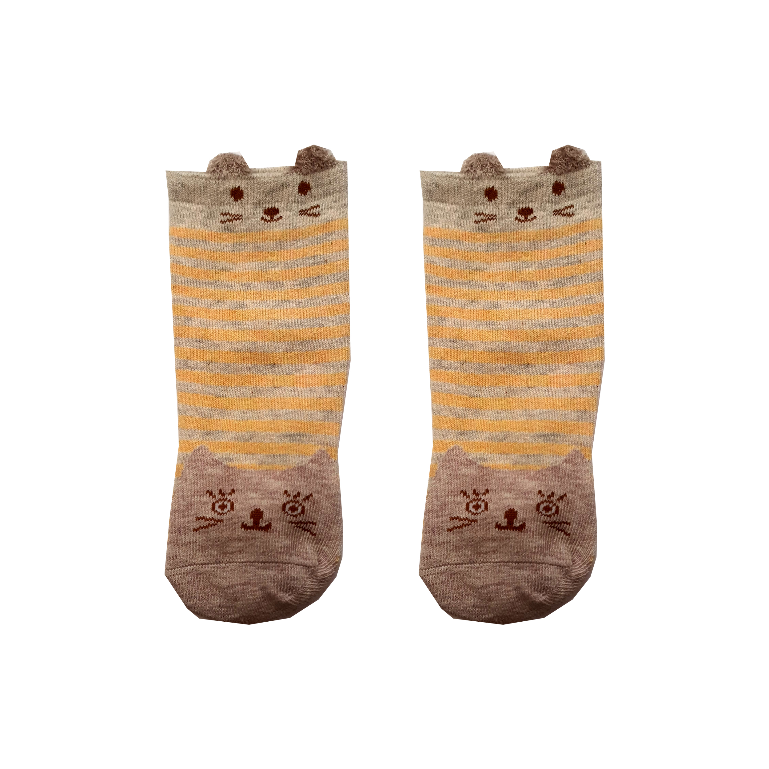 جوراب ساق کوتاه بچگانه مدل راه راه موشی