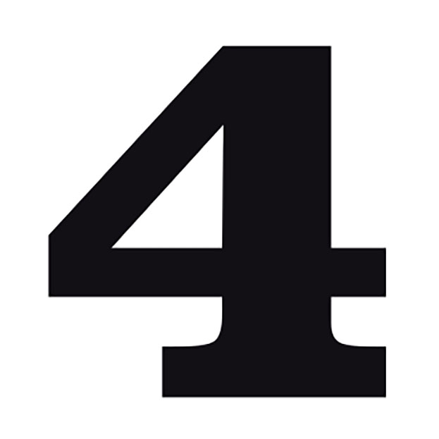 استند رومیزی تزیینی طرح عدد 4 مدل 45