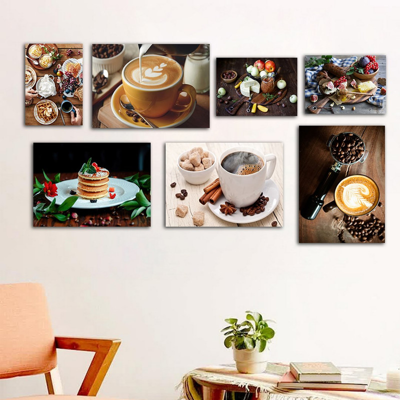 تابلو شاسی دنیای قابطرح کافی و قهوه مدل SH-893 مجموعه 7 عددی | دنیای قاب