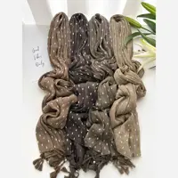 شال وارداتی پلیسه برشکا  خال دار منگوله دار عیدانه 