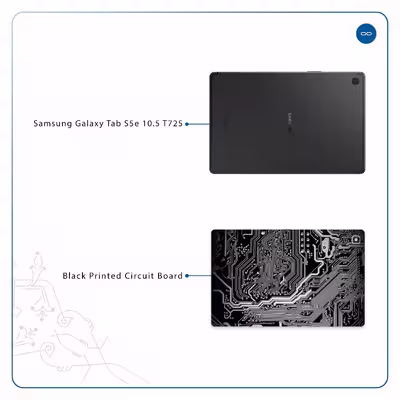برچسب پوششی ماهوت مدل Black Printed Circuit Board مناسب برای تبلت سامسونگ Galaxy Tab S5e 10.5 2019 T725