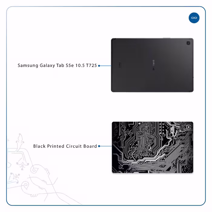 برچسب پوششی ماهوت مدل Black Printed Circuit Board مناسب برای تبلت سامسونگ Galaxy Tab S5e 10.5 2019 T725
