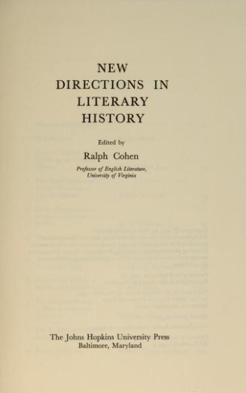 خرید و دانلود نسخه کامل کتاب New directions in literary history - Pdf