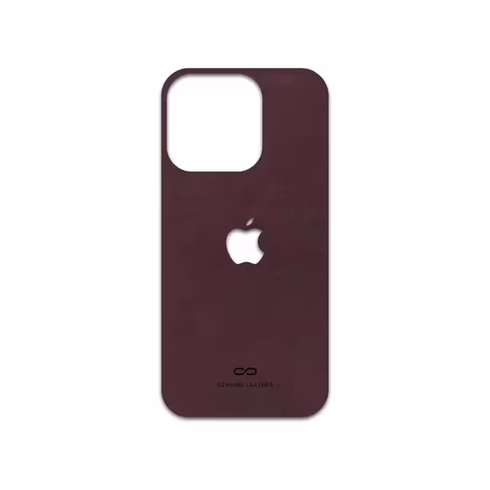 برچسب پوششی ماهوت مدل Matte-Dark-Brown-Leather مناسب برای گوشی موبایل اپل iPhone 14 Pro