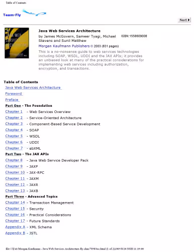خرید و دانلود نسخه کامل کتاب Java Web Services Architecture (The Morgan Kaufmann Series in Data Management Systems)