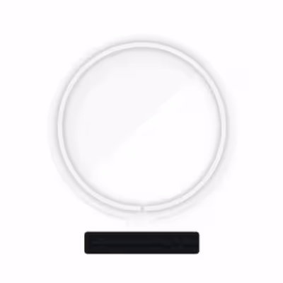 چراغ رومیزی ریموت دار مدل CIRCLE-GL_WHT-GLASS