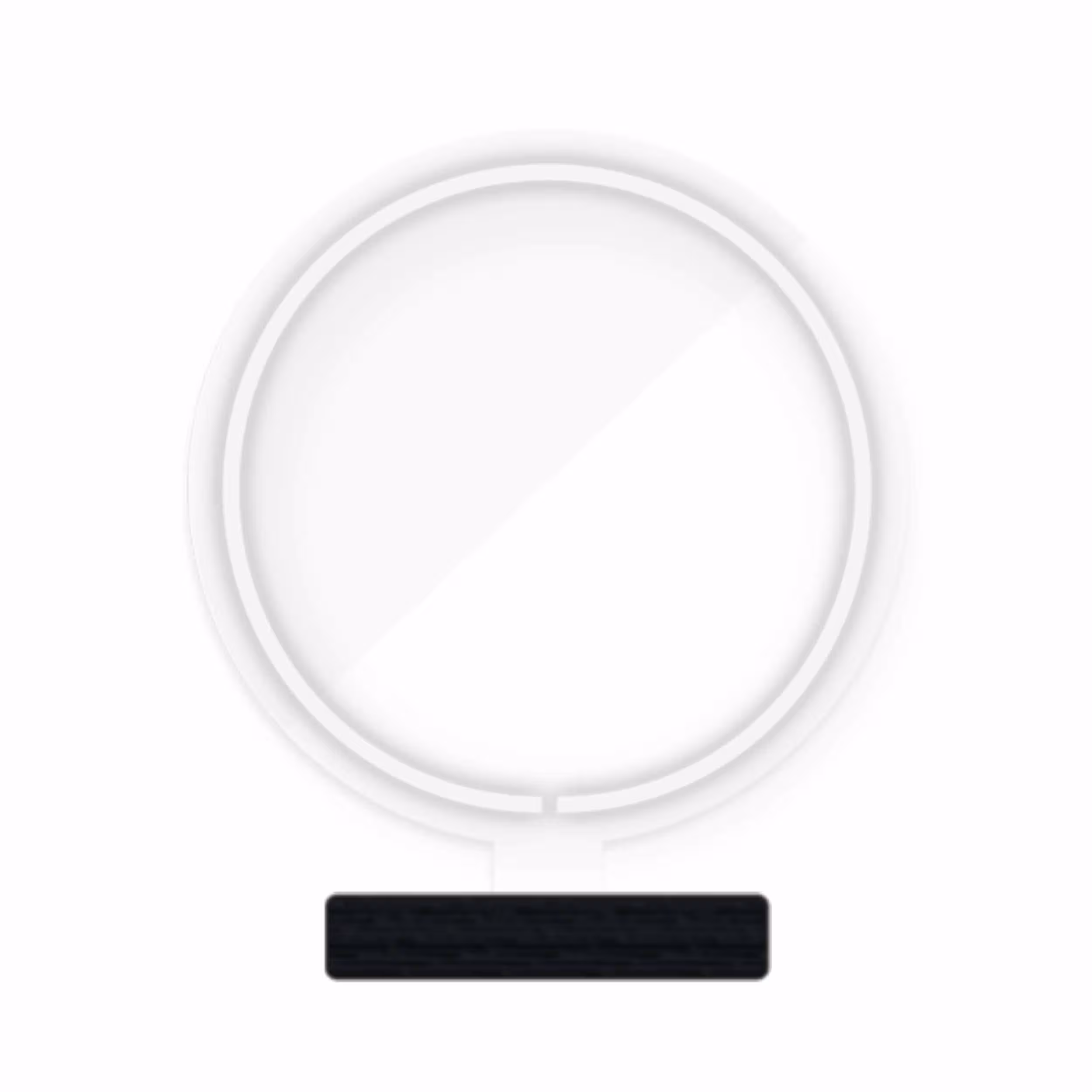 چراغ رومیزی ریموت دار مدل CIRCLE-GL_WHT-GLASS