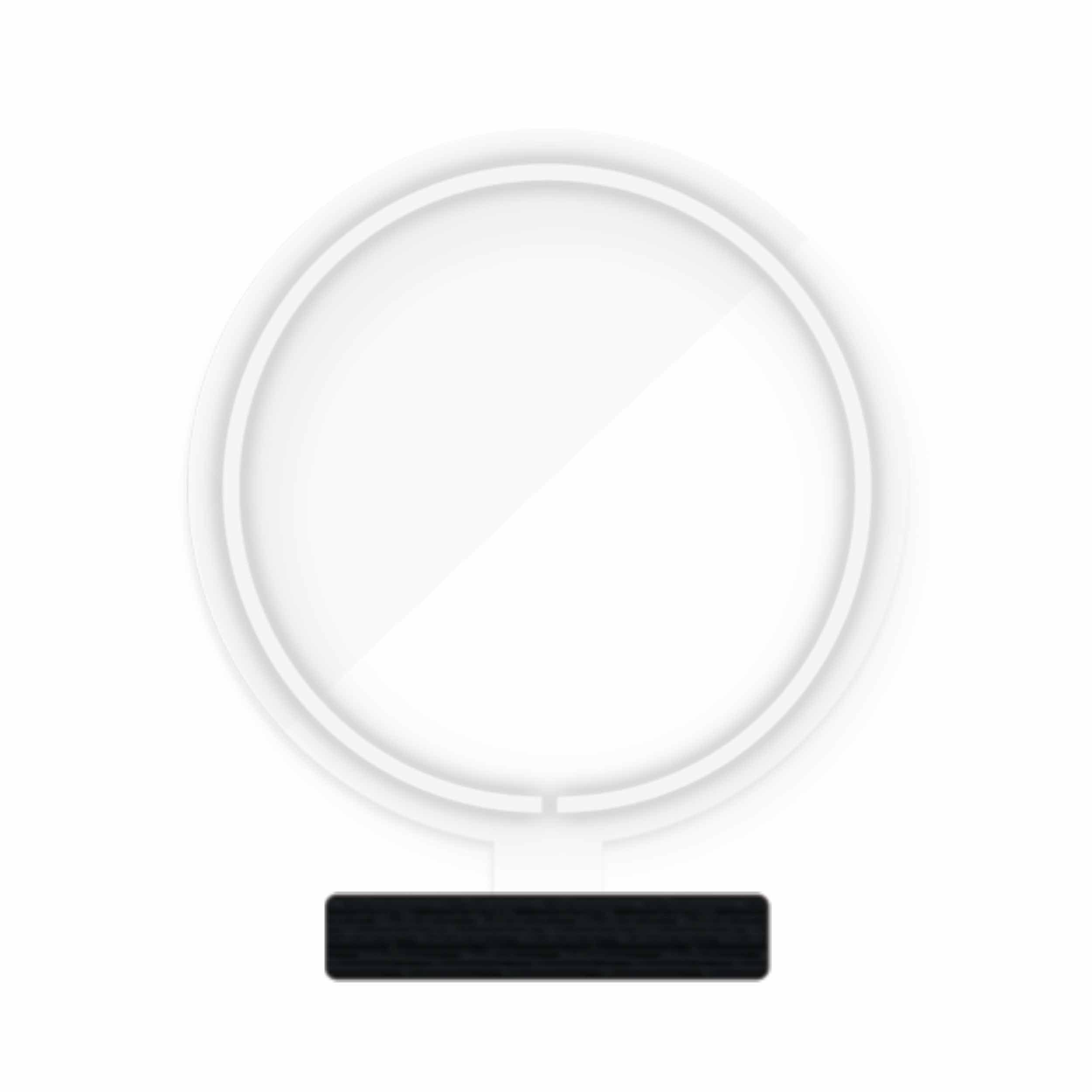 چراغ رومیزی ریموت دار مدل CIRCLE-GL_WHT-GLASS