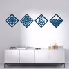 دیوارکوب مدل عناصر چهارگانه طرح لوزی مجموعه 4 عددی