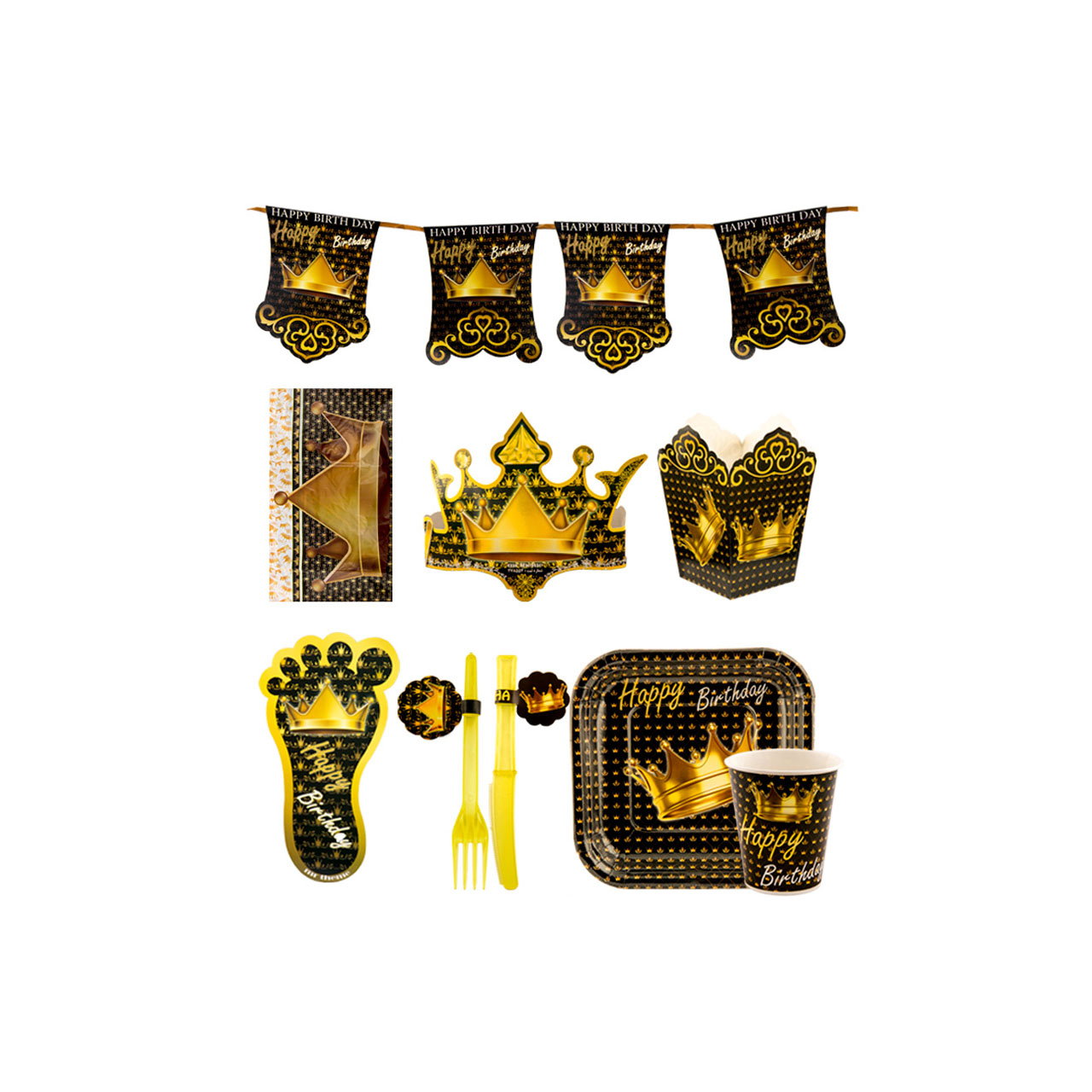 مجموعه 186 عددی تم تولد طرح تاج