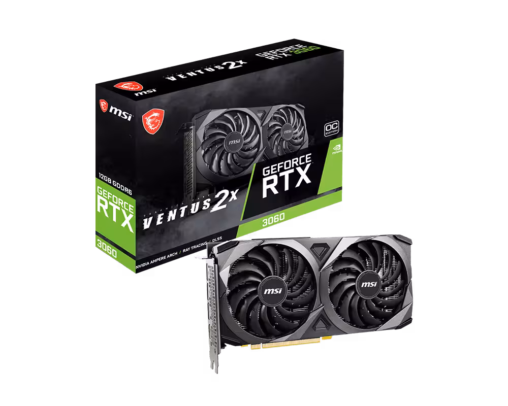 کارت گرافیک ام اس آی مدل MSI RTX3060 VENTUS 2X OC 8G   گارانتی اصلی