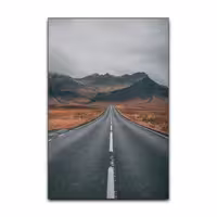 تابلو شاسی گوفی مدل طبیعت جاده در بیابان طرح Nature Desert Road کد GK54 | دنیای قاب