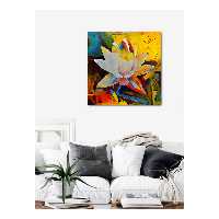 تابلو شاسی طرح گل انتزاعی مدل TS1118