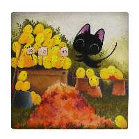  کاشی کارنیلا طرح نقاشی جوجه ها کد wkk3326