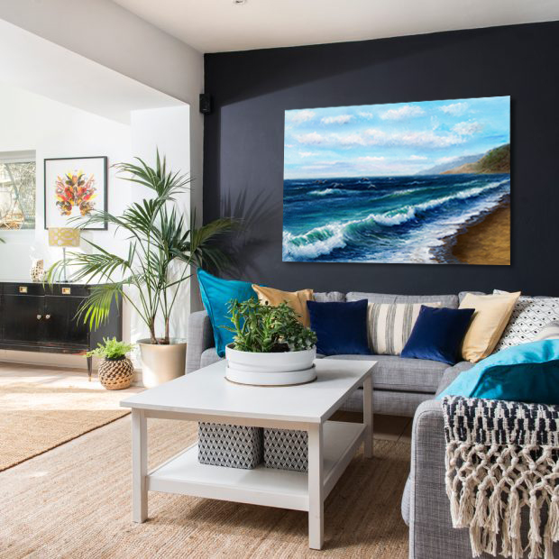 تابلو شاسی طرح منظره دریا مدل AX14099