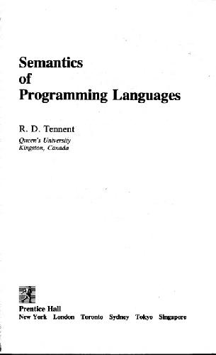 خرید و دانلود نسخه کامل کتاب Semantics of programming languages