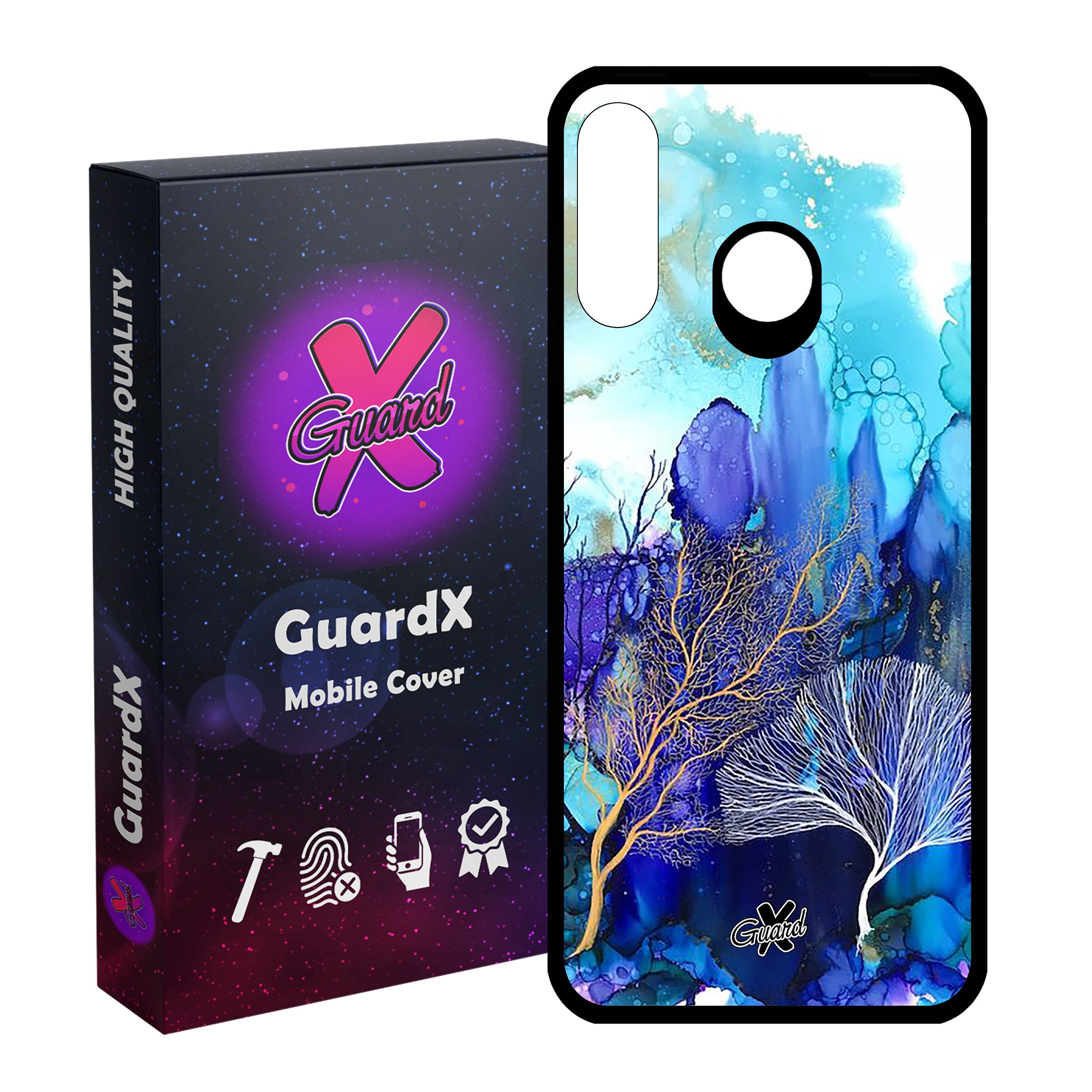 کاور گارد ایکس طرح آبرنگی مدل Glass10292 مناسب برای گوشی موبایل هوآوی P30 Lite