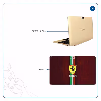 برچسب پوششی ماهوت مدل Ferrari مناسب برای تبلت جی ال ایکس W11 Plus