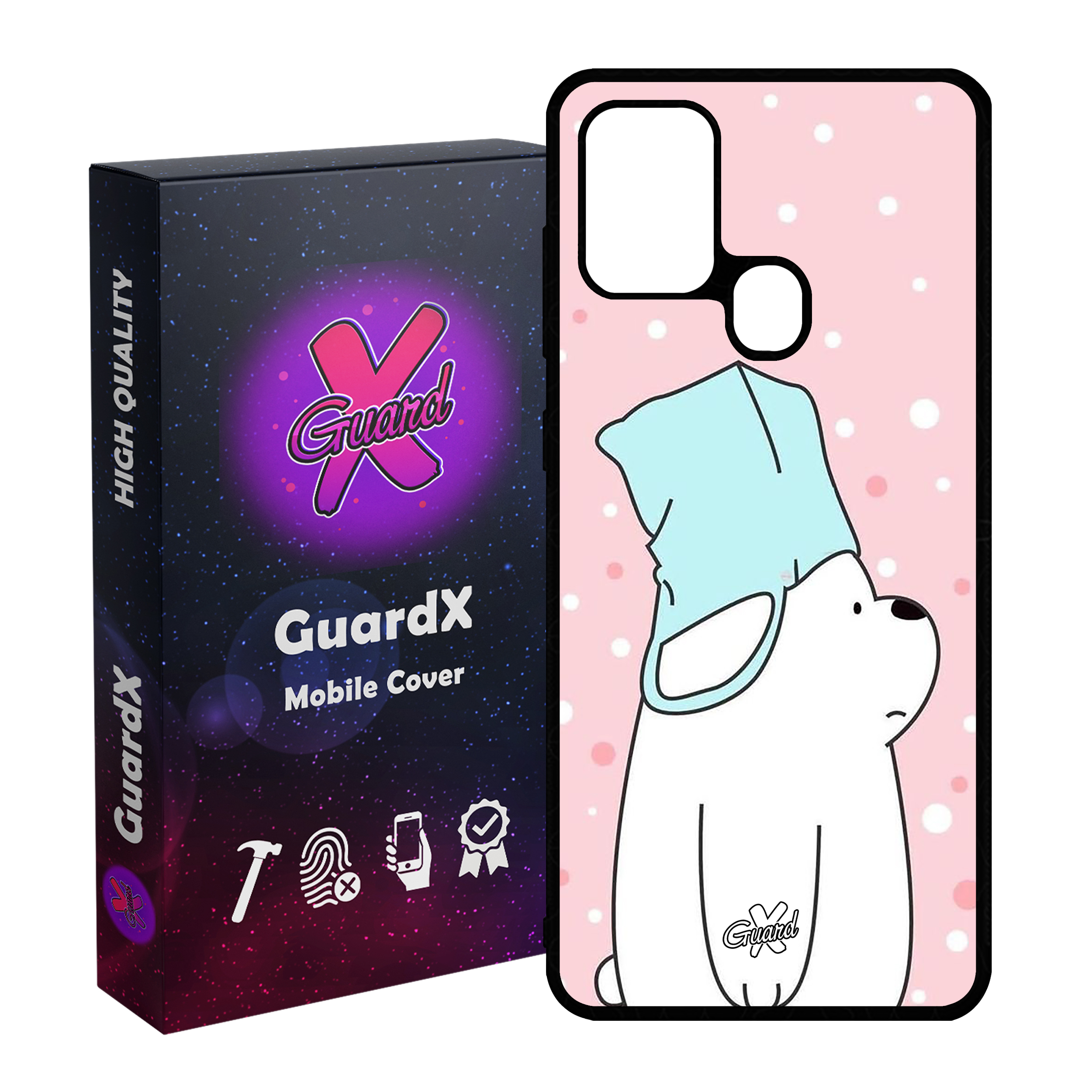 کاور گارد ایکس طرح Bear مدل Glass10019 مناسب برای گوشی موبایل سامسونگ Galaxy A21s