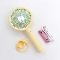 پنکه دستی شارژی مدل ساده زرد 36795