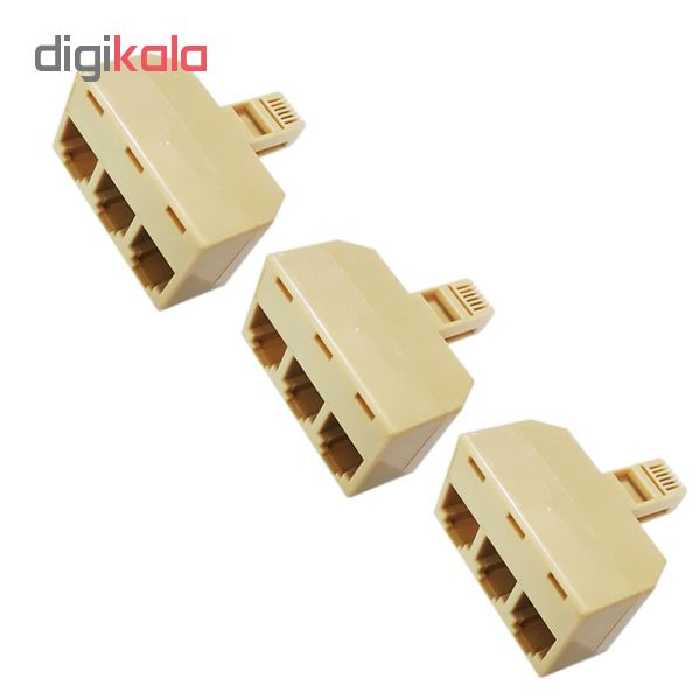 سوکت 1 به 3 تلفن کد 006 بسته 3 عددی