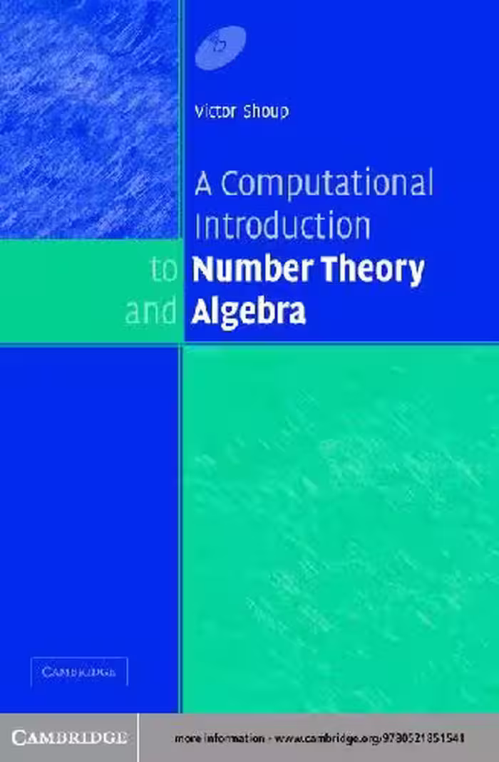 خرید و دانلود نسخه کامل کتاب A COMPUTATIONAL INTRODUCTION TO NUMBER THEORY AND ALGEBRA (VERSION 1)