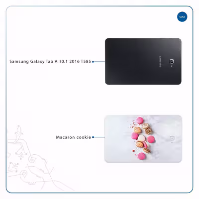 برچسب پوششی ماهوت مدل Macaron cookie مناسب برای تبلت سامسونگ Galaxy Tab A 10.1 2016 T585