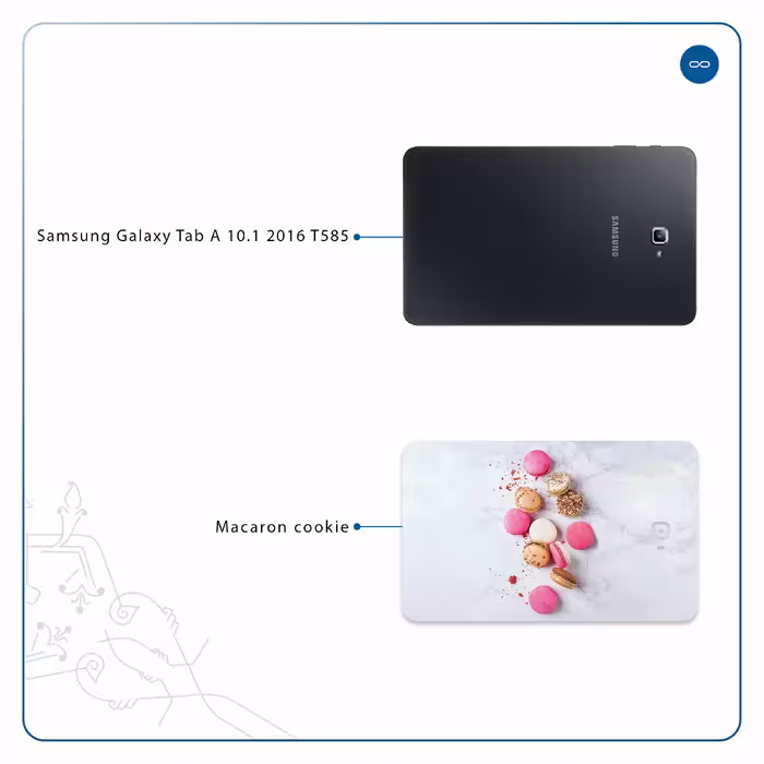 برچسب پوششی ماهوت مدل Macaron cookie مناسب برای تبلت سامسونگ Galaxy Tab A 10.1 2016 T585